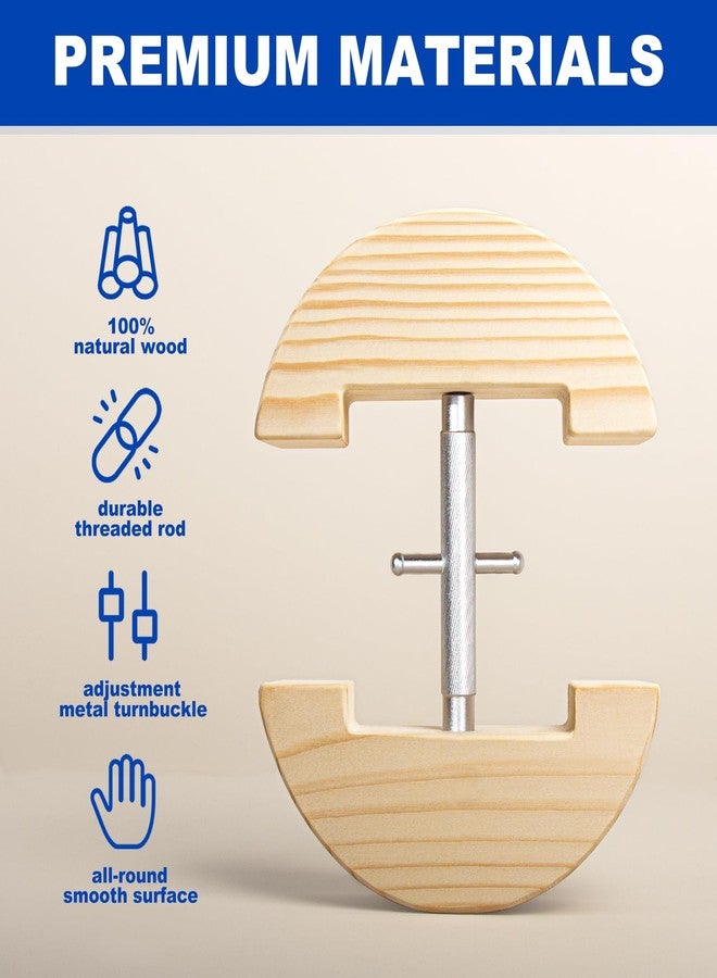 Tusirgre Hat Stretcher, Cowboy Hat Stretcher for Fitted Hats, Adjustable Stretched Size 7 to 8 3/8, Hats Jack Fits All Kind of Caps - Lever Principle Wrench, Wooden Extender Widener for Cowboy Baseball Caps - Image 3